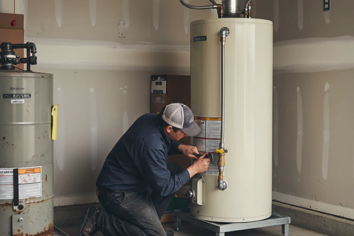 Water heater and shutoff valve replacement in State Center